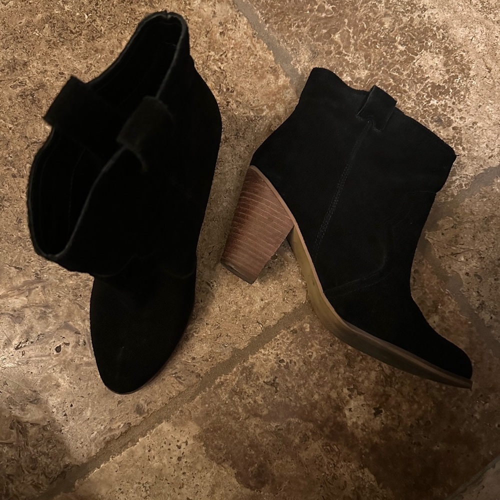 Nine West Black Suede Ankle Boots